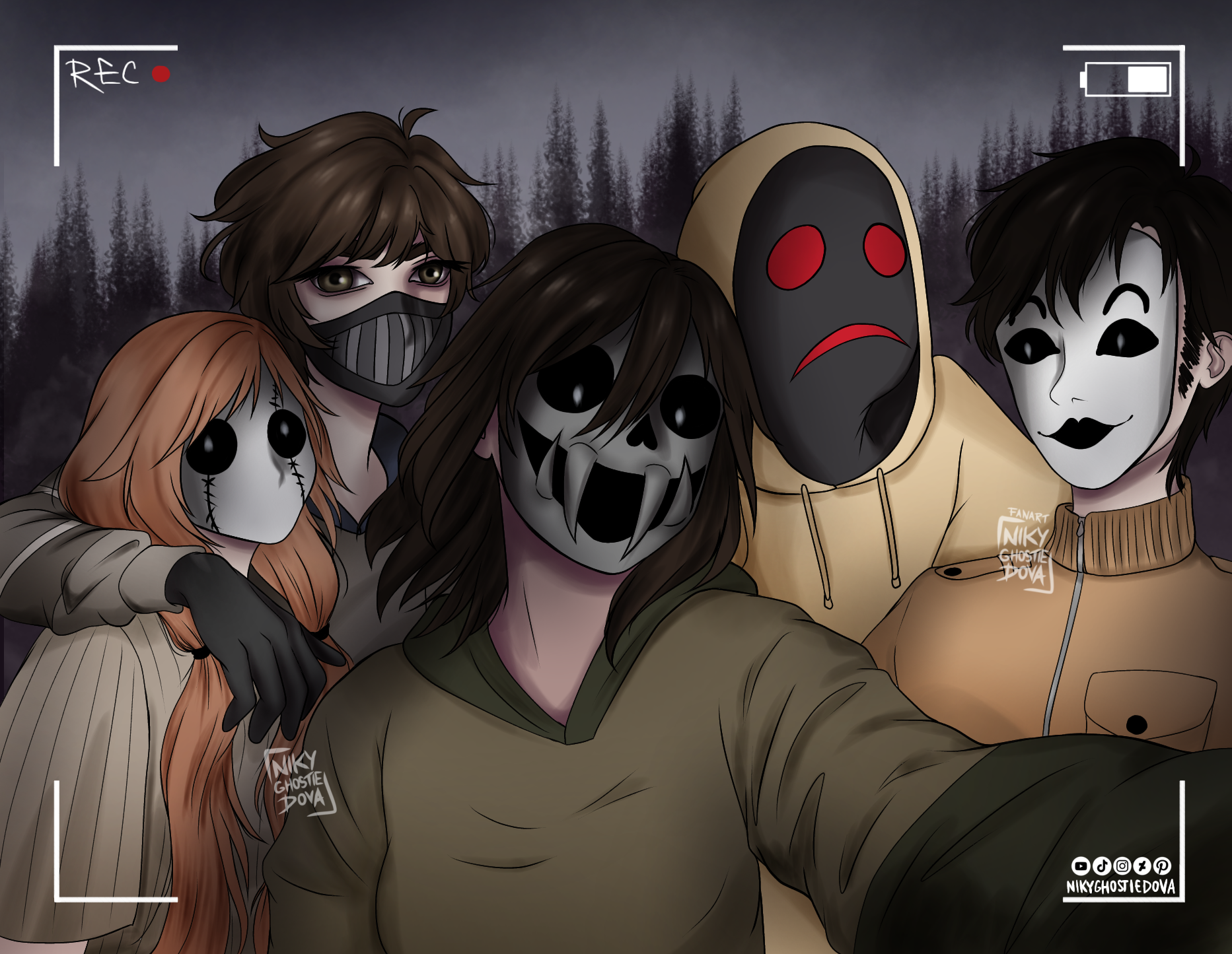 Slenderverse Creepypasta/Slenderverse Selfies part 2 by NikyGhostieDova on DeviantArt