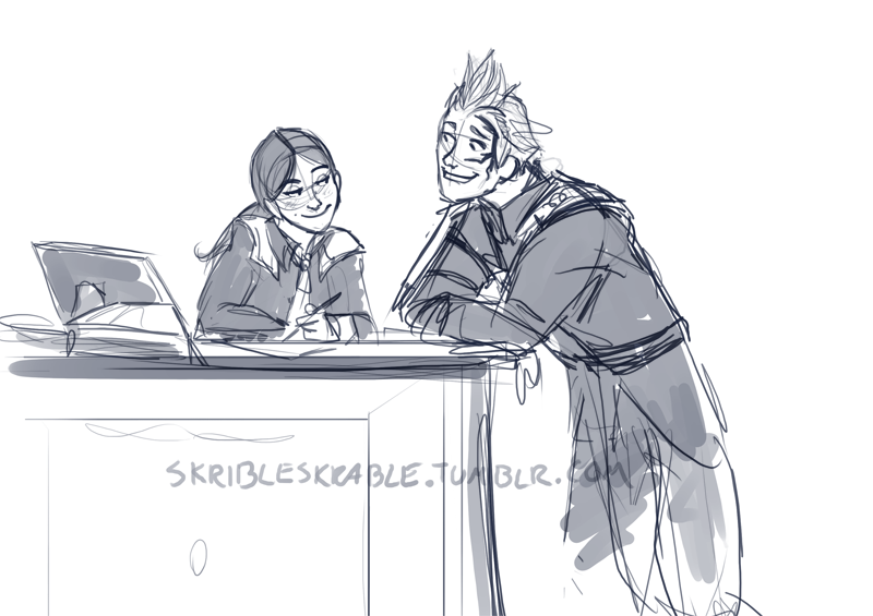 Zell and the library girl