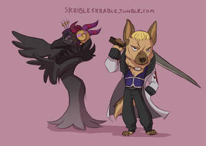 Edea the Crow and her lapdog Seifer