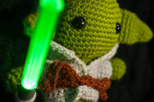 Yoda from Star Wars Amigurumi Frame Art