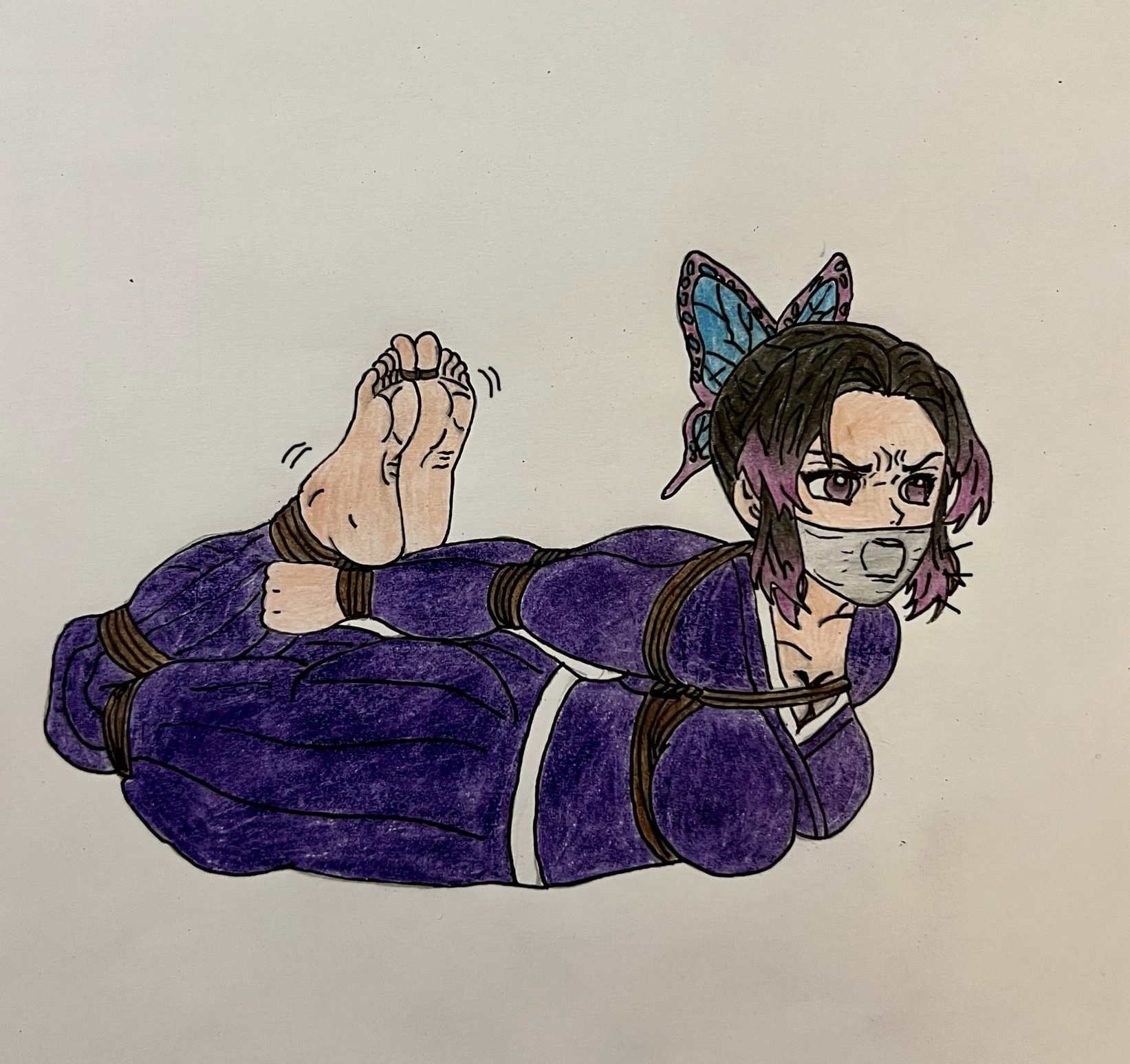 Shinobu Hogtied And Gagged With Her Own Socks By Toetiebandit On shinobu-hogtied-and-gagged-with-her-own-socks-by-toetiebandit-on