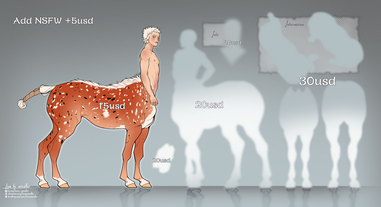 Centaur Animorph Centaur Ref Adopt (SOLD) by KillstreakPrima on DeviantArt
