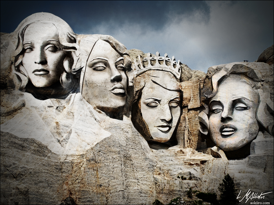 Female Mount Female Mount Rushmore by aokiiro on DeviantArt