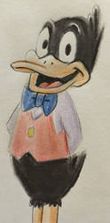 Little Daffy Duck in his Christmas Wear by CaptainEdwardTeague
