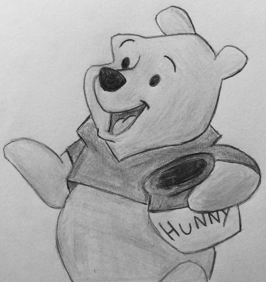 Winnie The Pooh Black and White by CaptainEdwardTeague on DeviantArt