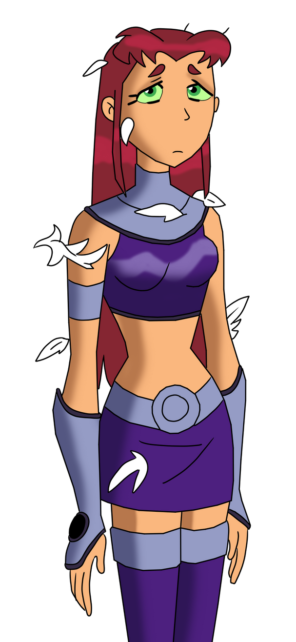 Starfire Covered In Feathers By Captainedwardteague On Deviantart