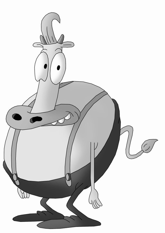 Heffer Roc Heffer from Rocko's Modern Life Monochromatic by CaptainEdwardTeague on ...