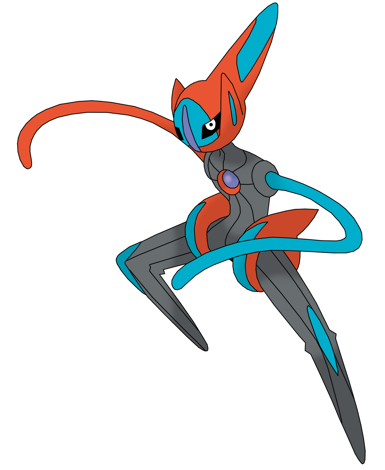 0386 Shiny Deoxys - Speed by ExoticPoke on DeviantArt