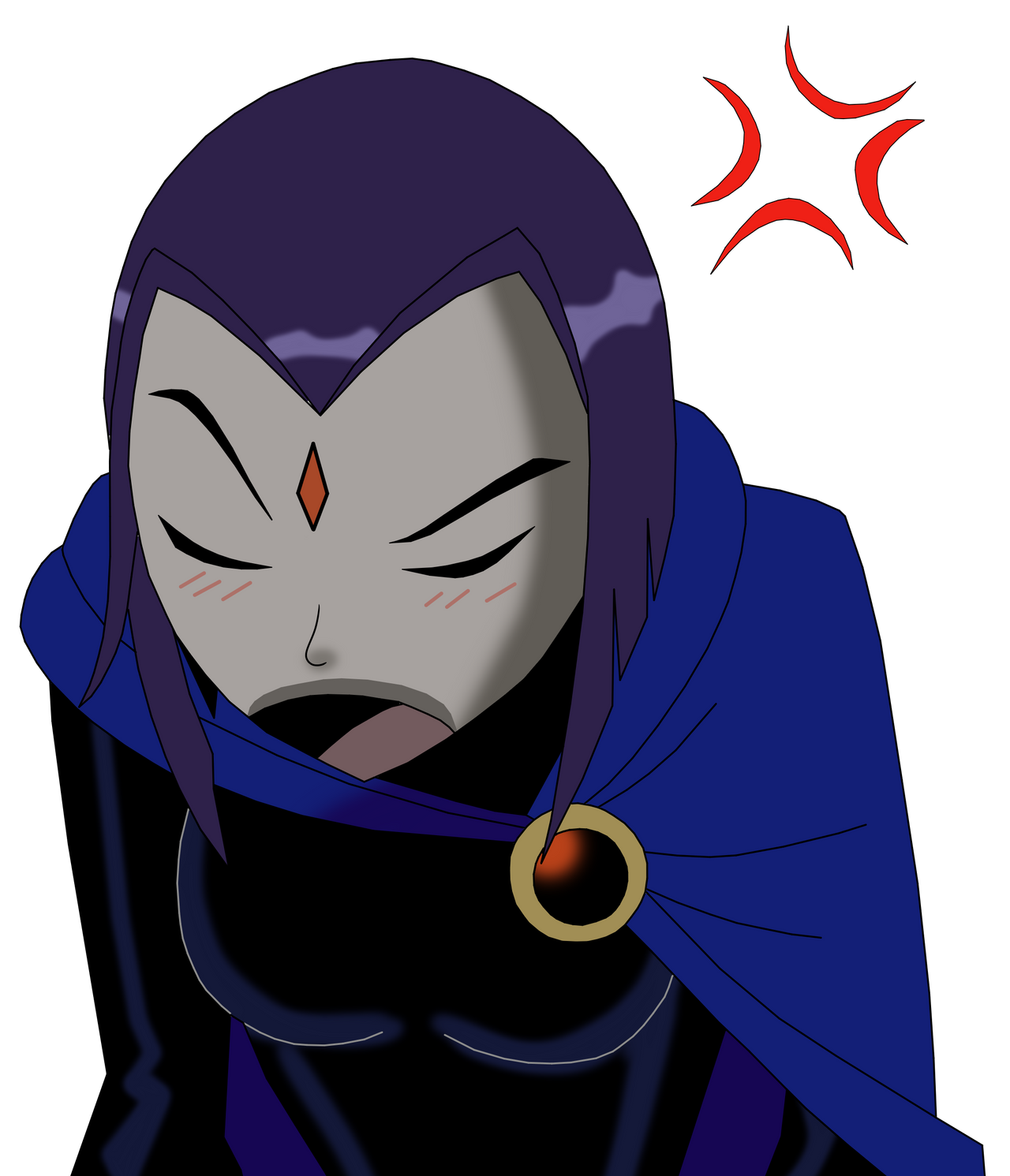 Raven Anime Irritated by CaptainEdwardTeague on DeviantArt