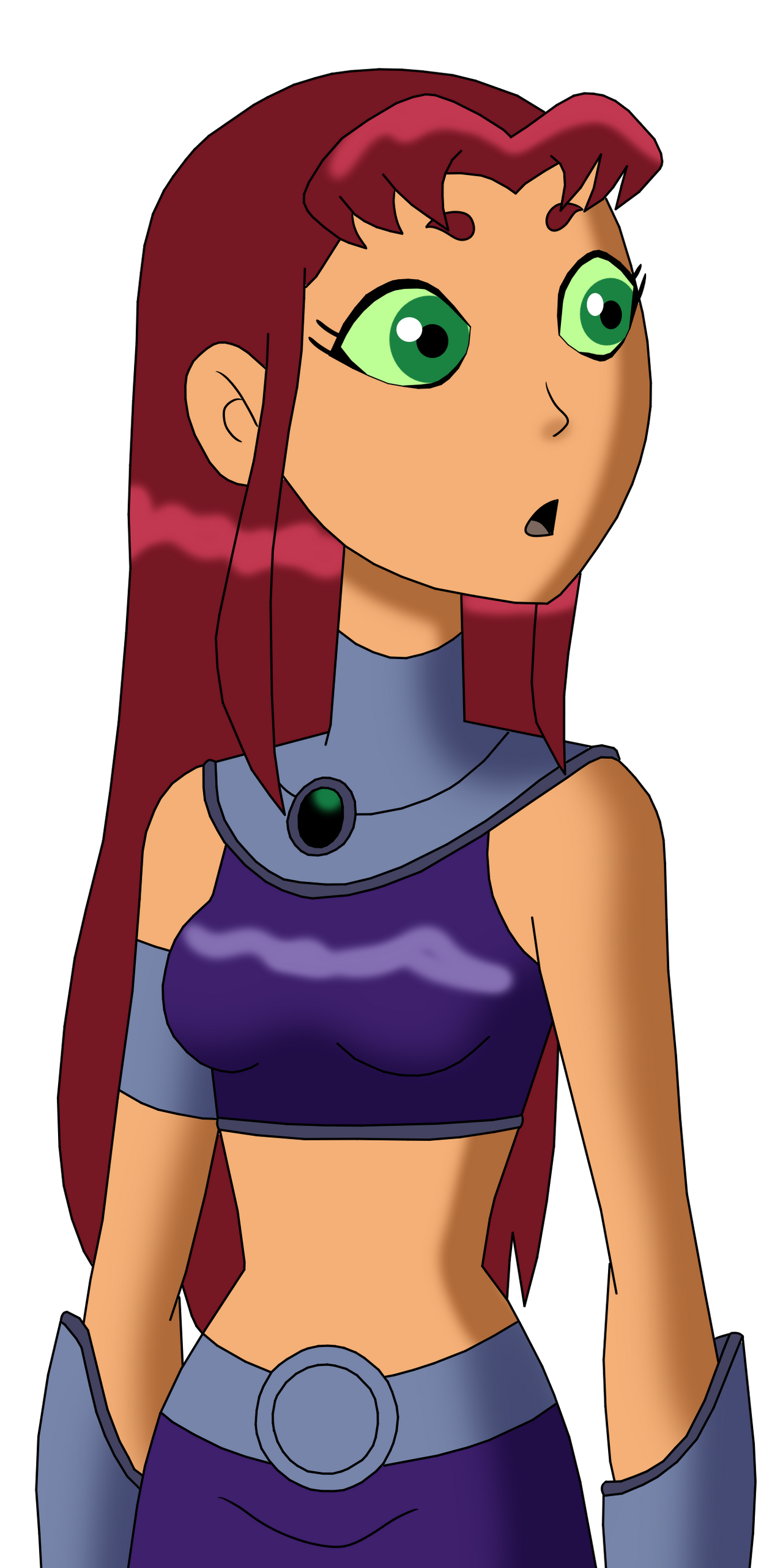 Starfire Distracted by CaptainEdwardTeague on DeviantArt