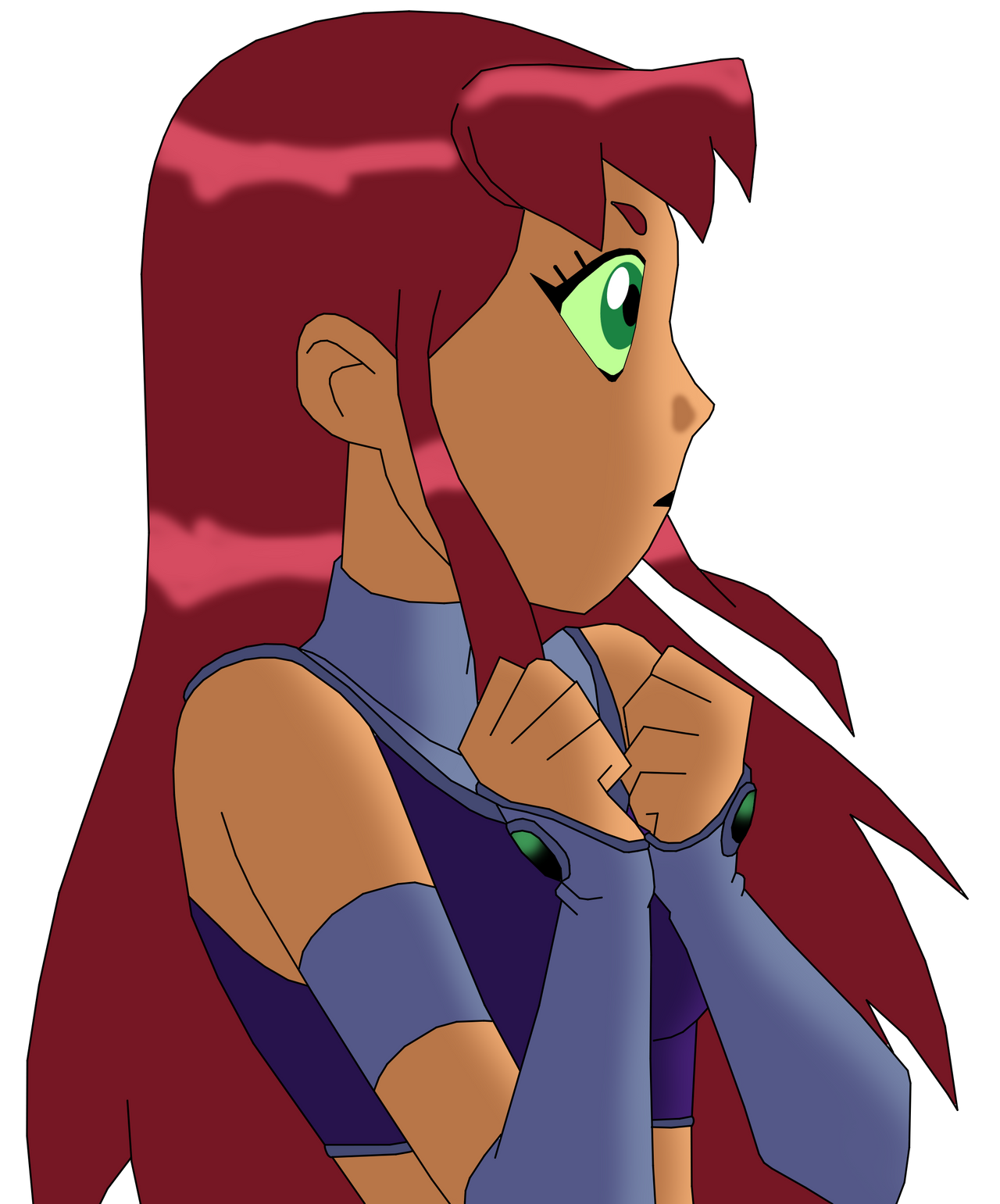 Infested Starfire Starfire Heard A Scary Noise by CaptainEdwardTeague on DeviantArt