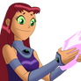 Starfire and Large Rock
