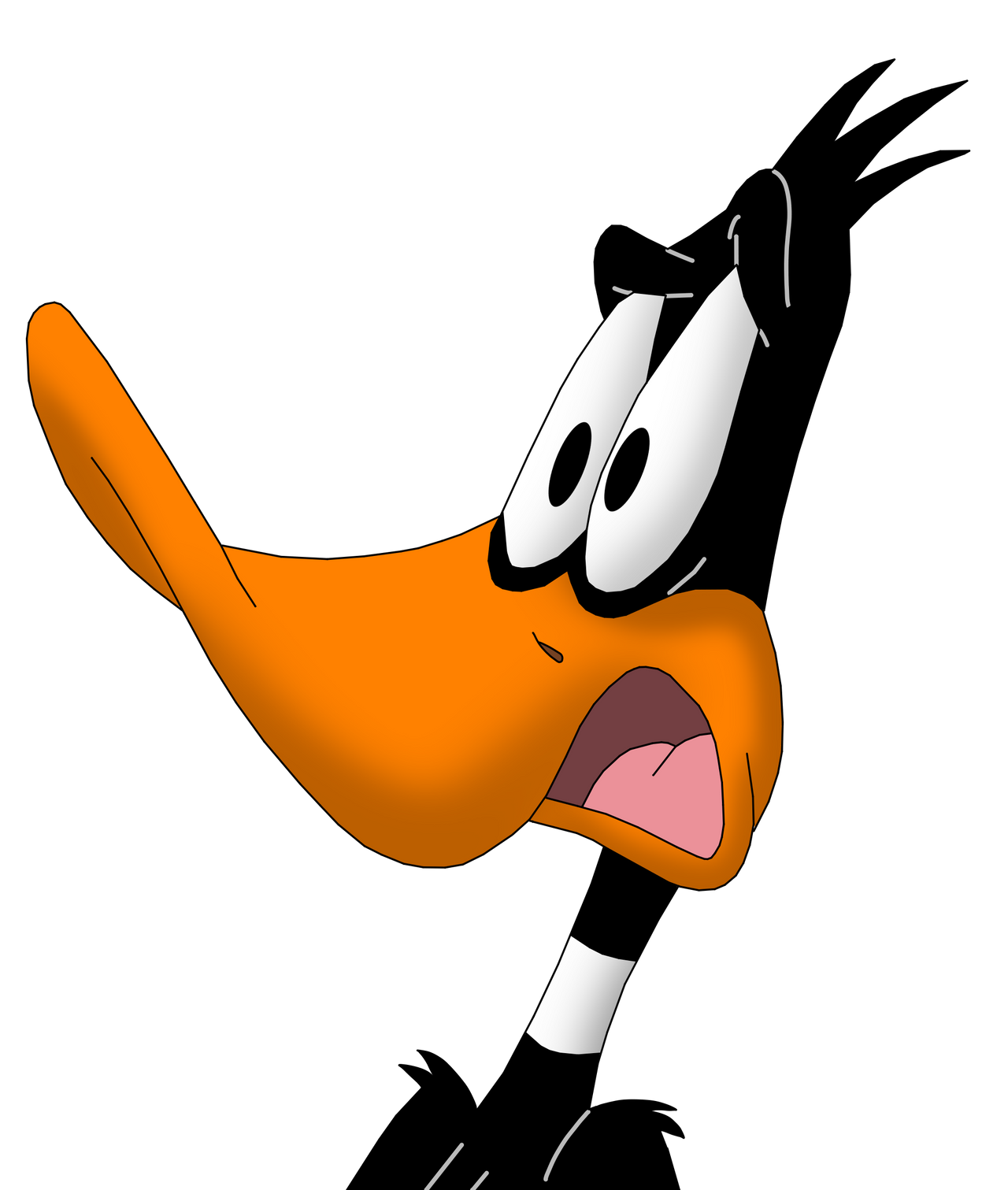 Daffy Duck Alarmed! by CaptainEdwardTeague on DeviantArt