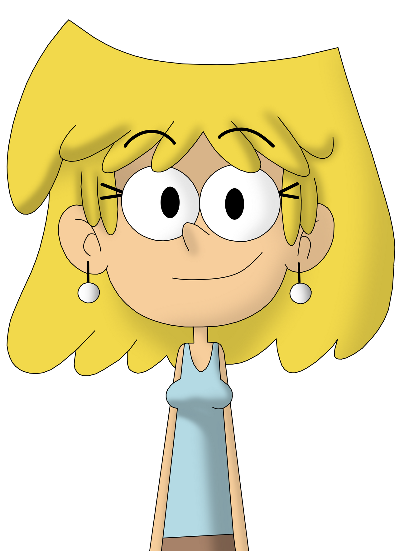 Loris Smiling Lori Loud Front View Smiling by CaptainEdwardTeague on DeviantArt