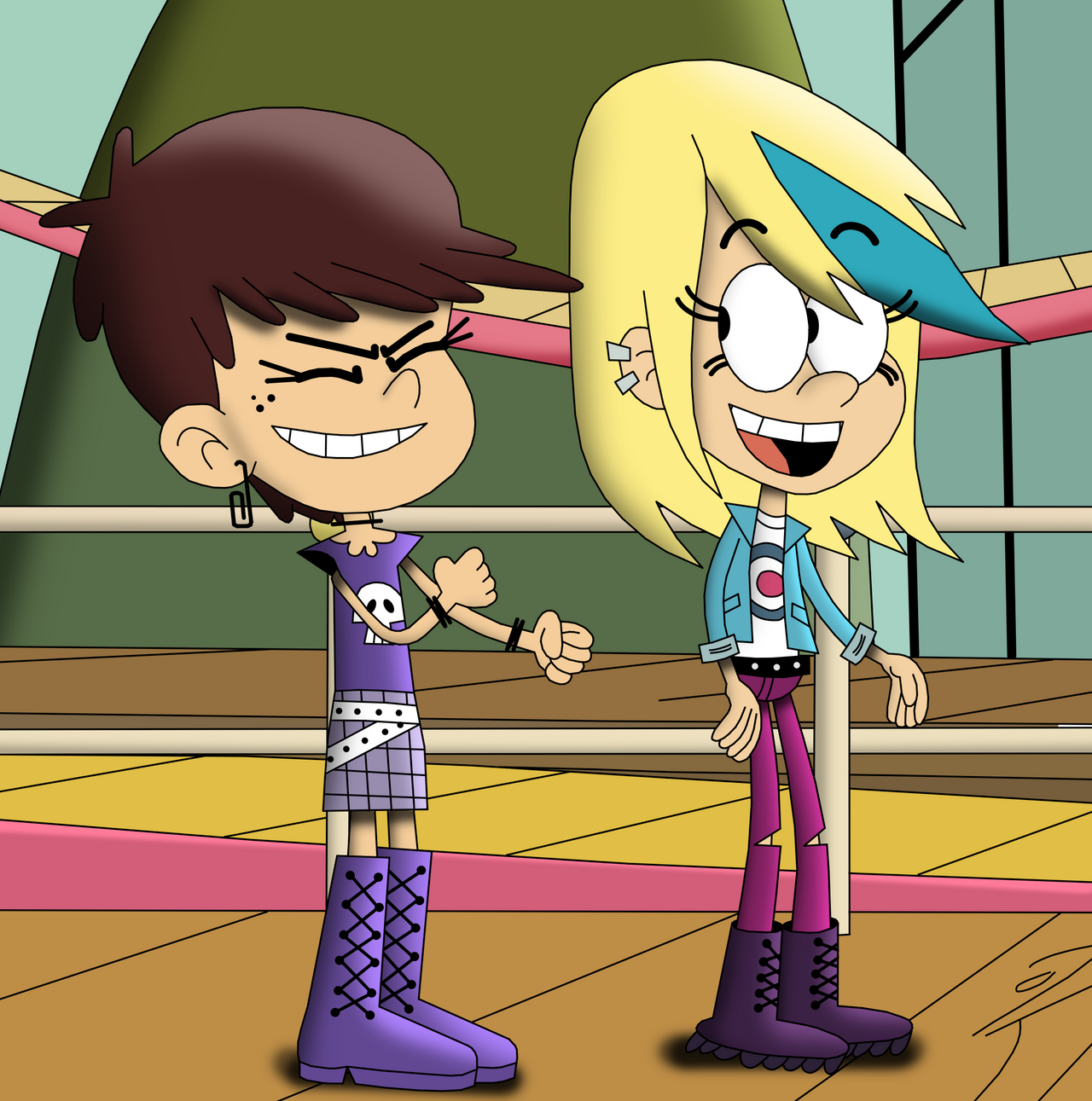 Luna and Sam Waiting in Line by CaptainEdwardTeague on DeviantArt