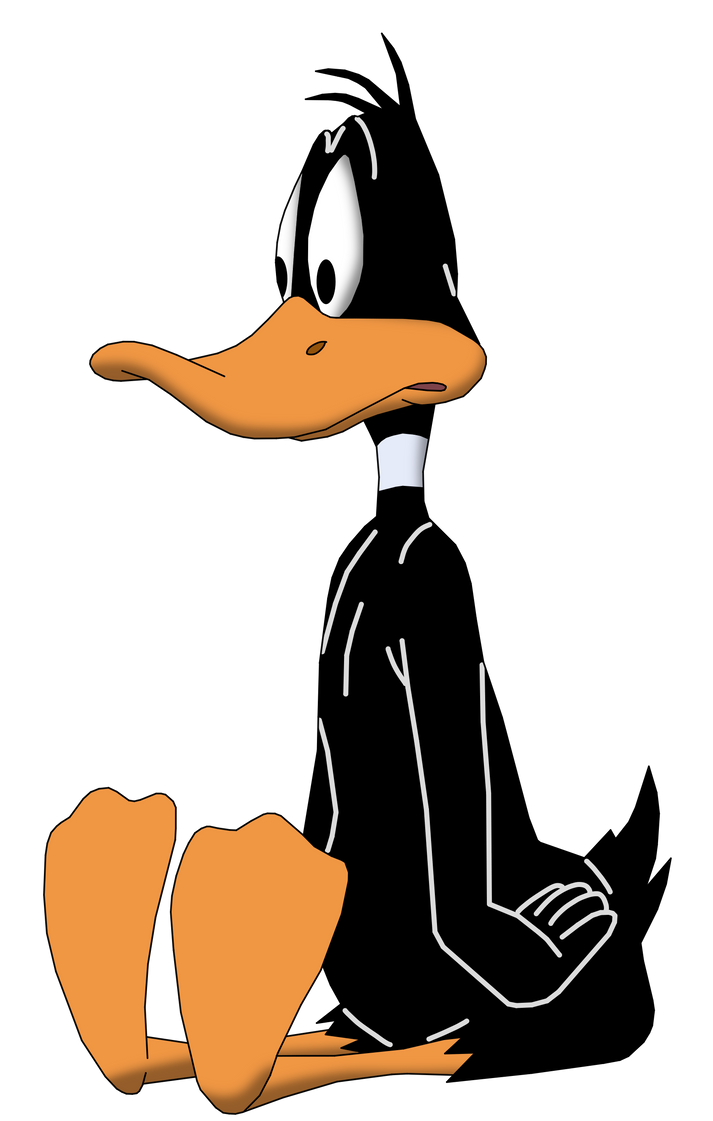 Daffy Duck 1952 Sitting Nervous by CaptainEdwardTeague on DeviantArt