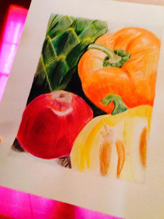 vibrant colors in still life