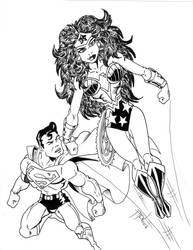 Wonder Woman soaring