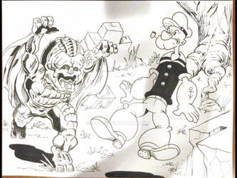 Popeye meets Kirby monster