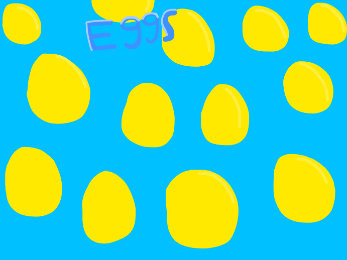 Text: Eggs, Golden Egg background Jan 2023