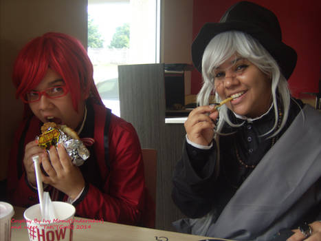 Eating after cosplaying...