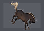 Black Wildebeest cartoon commission