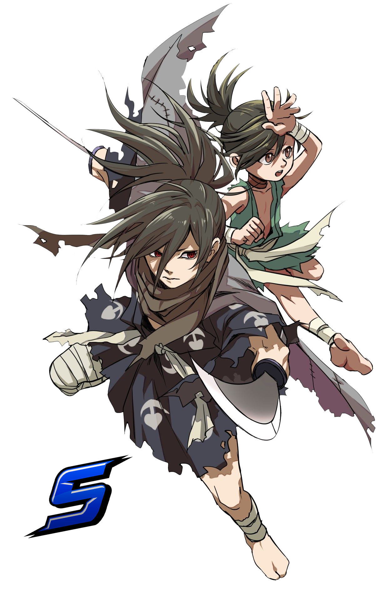 hyakkimaru and dororo (dororo) drawn by guruff0121 and suguru-sss