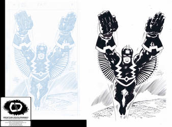 Inking test Jack Kirby - Black Bolt