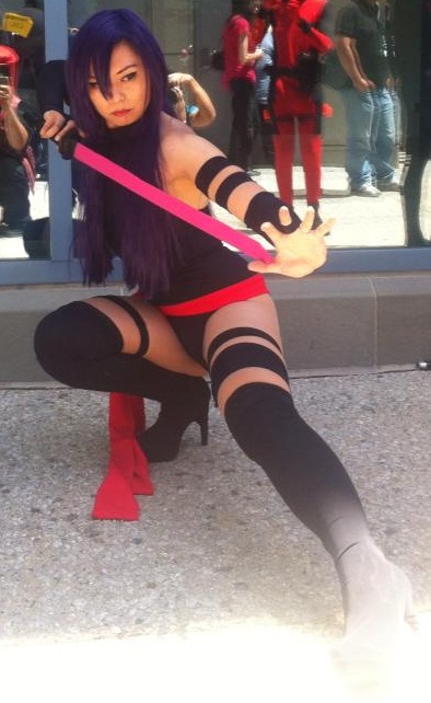 Psylocke cosplay Fanime 2013 at gathering