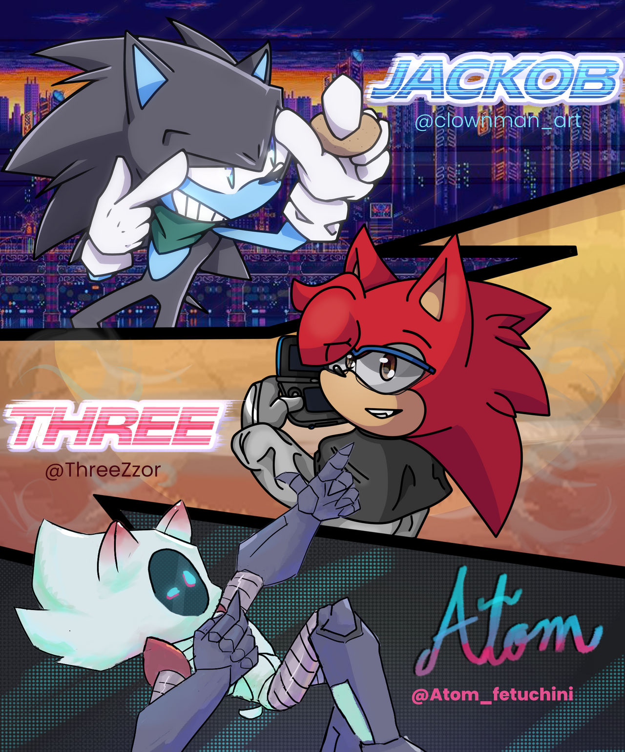 The Team Ultimate - Jackob, Three, and Atom