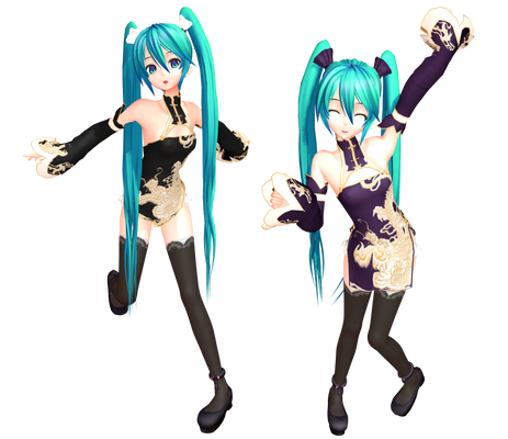 MMD - Njxa2 Chinese Miku Set DL