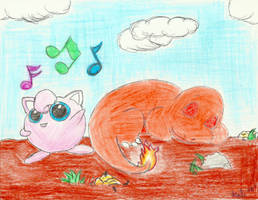 jigglypuff + charmander :sing: