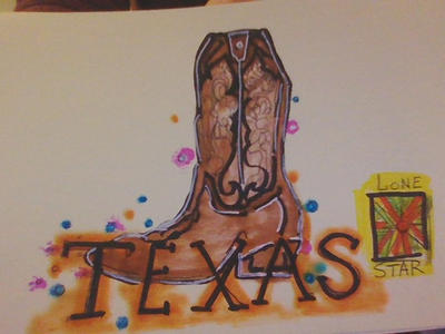 Deviantart Texas Texas hand drawn postcard by riteside2 on DeviantArt