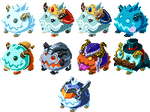 Legend of the Poro King Pixel Icons by LilMissSunBear