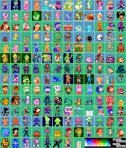 Super Mario Maker 8 Bit Character Costumes 32x32 By Ridgetroopa On Deviantart