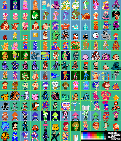 32X32 Sprite Sheet Characters - Colaboratory