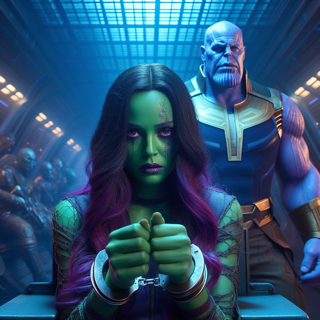 Gamoras Hand The Handcuffs Are Your Fault, Gamora by DarkfoxAI on DeviantArt