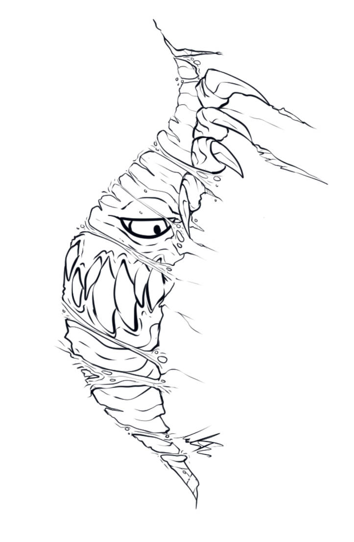 Monster ripping out updated by MercDragon93 on DeviantArt