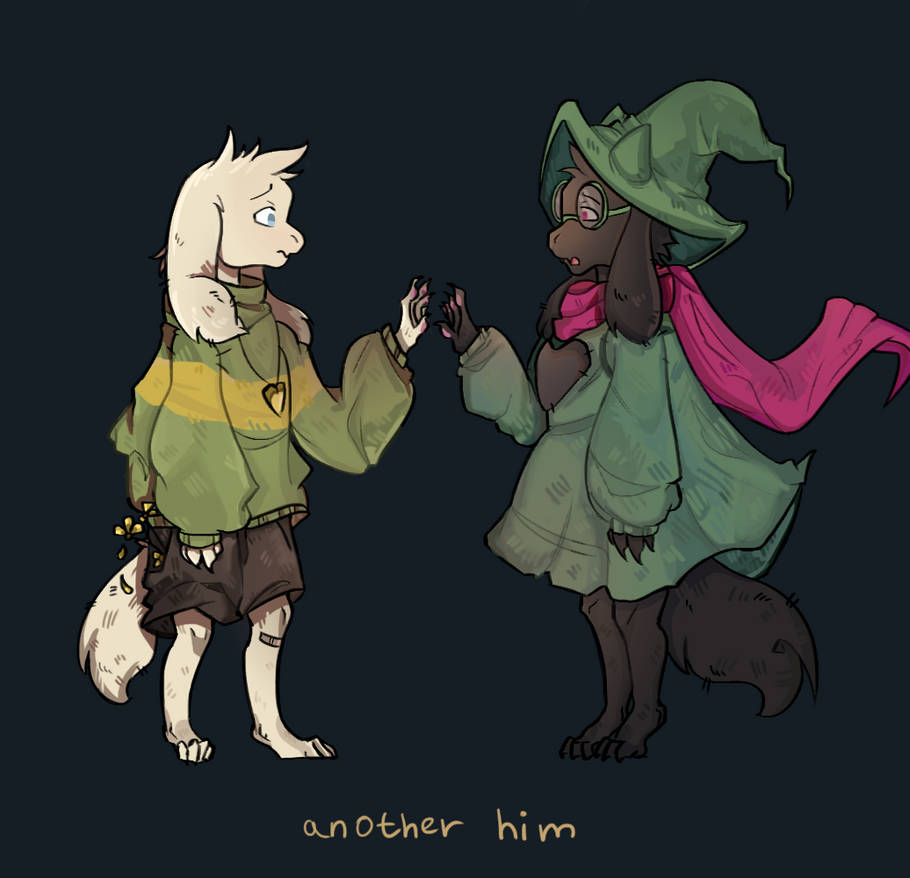 Another him (Asriel or Ralsei) by Crackcocai on DeviantArt