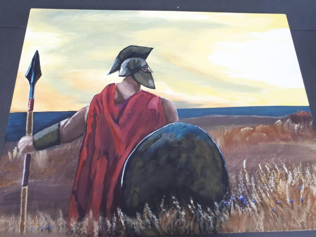 Spartan Warrior Painting By Zeyton On Deviantart