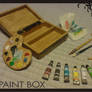 Miniature dollhouse paint box