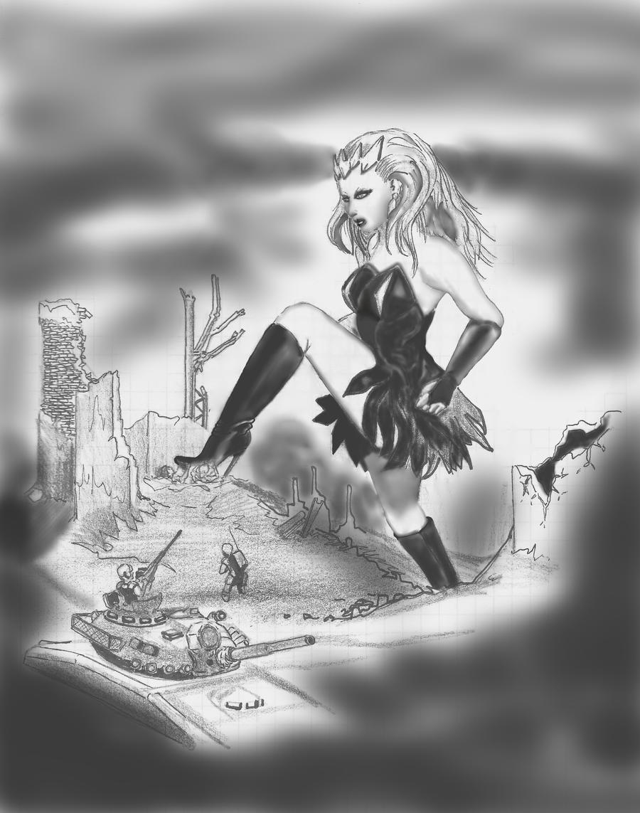 Giantess vs Army by weirdraws on DeviantArt