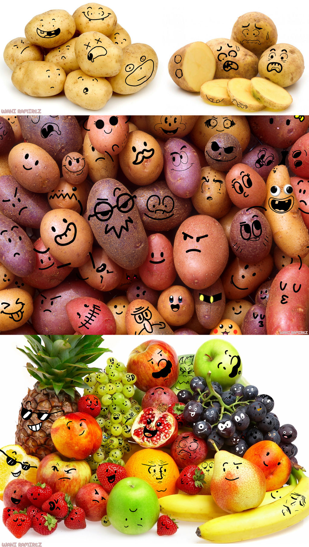 Funny Potatoes and Fruit