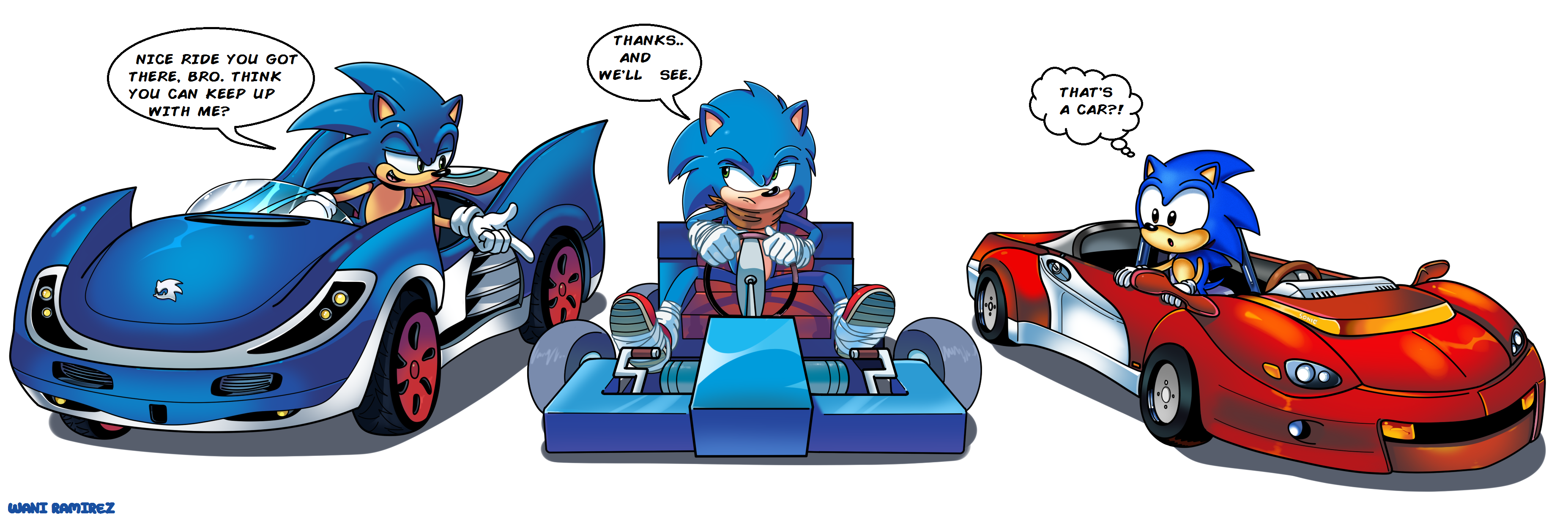 Supah Sanic Racing by WaniRamirez on DeviantArt