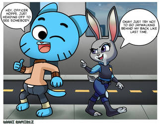 Gumball and Judy Hopps