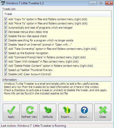 Win7 Little Tweaker 1.2