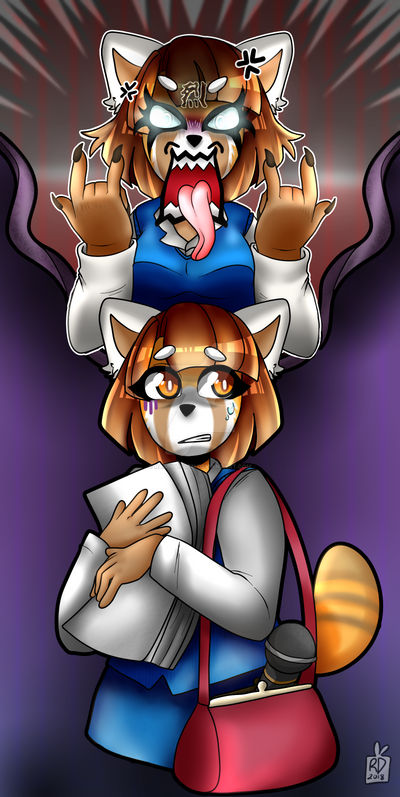 Aggretsuko Crossover Rage RAGE *aggretsuko* by RabbittsDen on DeviantArt