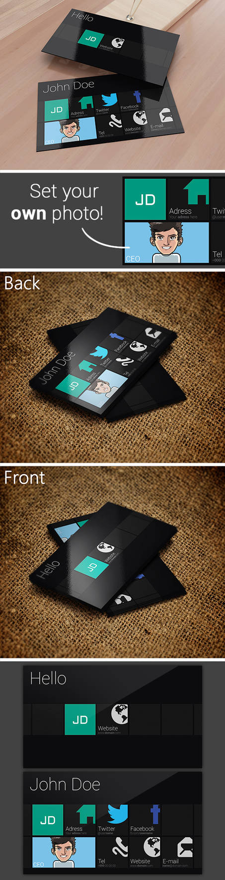 Metro Style Business Card 2 Template by SMHYLMZ