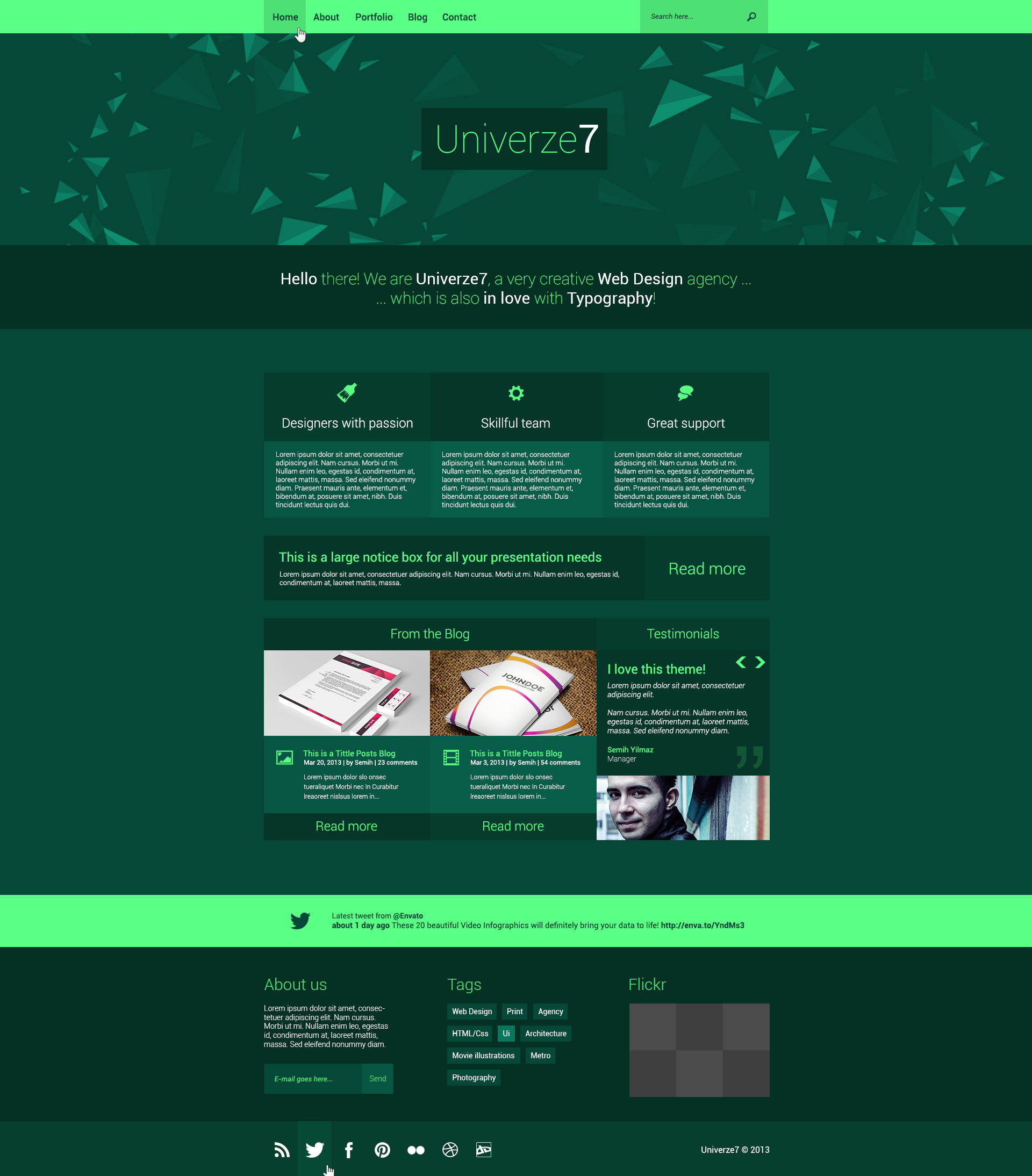 Univerze7 Meto Inspired Web Design