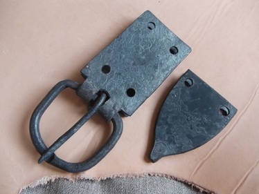 Steel belt buckle and fittings